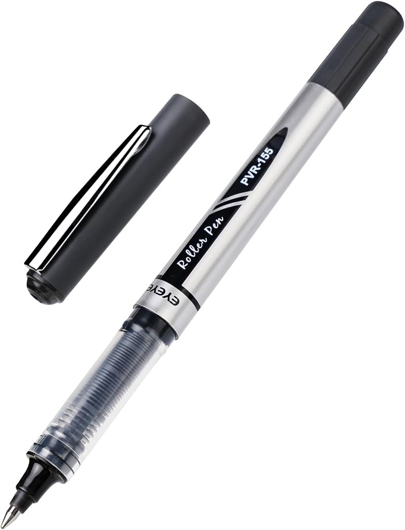 EYEYE Rollerball Pens 0.7mm, 6 Black 6 Blue Medium Point Roller Ball Pen Quick Dry, Liquid Ink Pens Fine Point Smooth Writing Pen for Journaling, Note Taking, Office, School Supplies - Image 3
